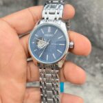 seiko lite blue dial silver chain automatic