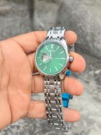 seiko lite green dial silver chain automatic