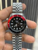 Seiko black dial GMT open back quartz - Image 2