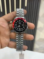 Seiko black dial GMT open back quartz