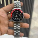 Seiko black dial GMT open back quartz