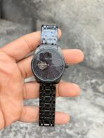 seiko black dial black chain automatic