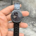 seiko black dial black chain automatic