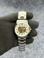 Fossil white dial silver chain refurbished_