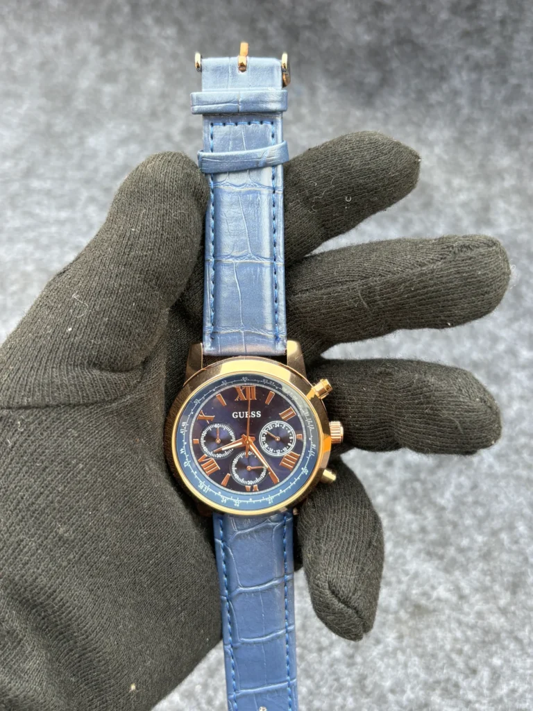 Guess , blue dial blue strap refurbished_