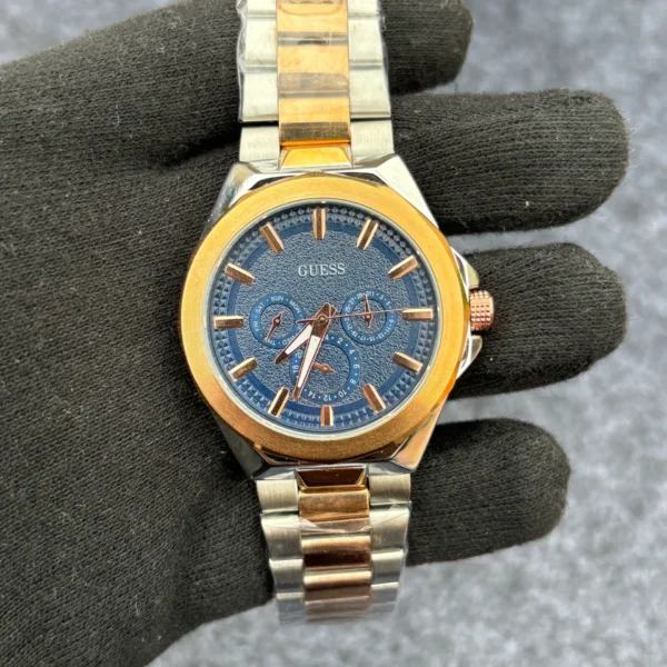 Guess blue dial dual chain refurbished_