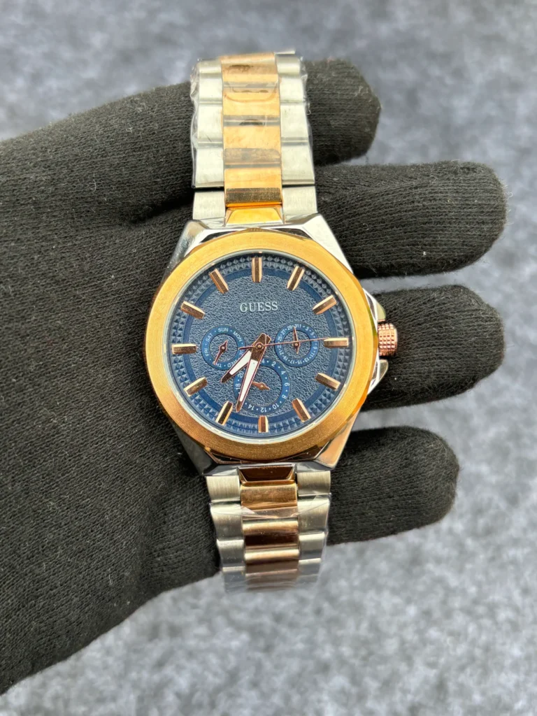 Guess blue dial dual chain refurbished_