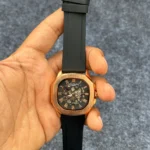 Patek copper recoloured silicon strap refurbished_