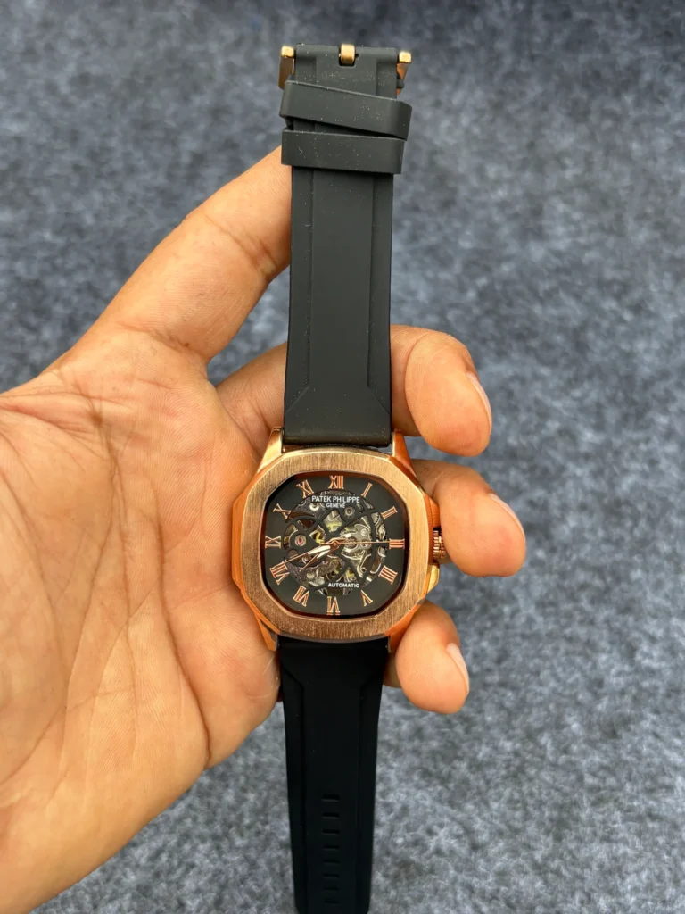 Patek copper recoloured silicon strap refurbished_