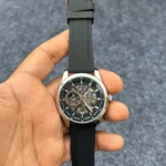 Tommy silver dial , silicon strap changed_