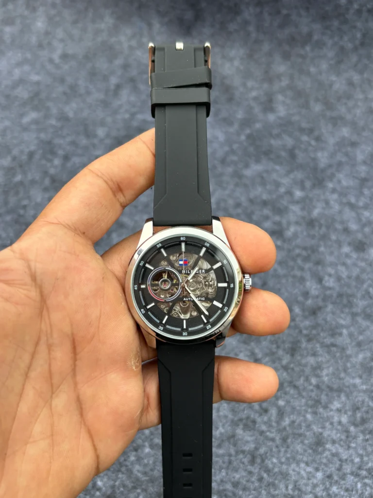 Tommy silver dial , silicon strap changed_