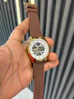 TOMMY WHITE DIAL BROWN SILICON STRAP - Image 3