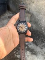 fossil everett brown strap automatic watch - Image 2