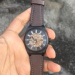 fossil everett brown strap automatic watch