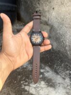 fossil bronsen brown strap automatic watch - Image 3