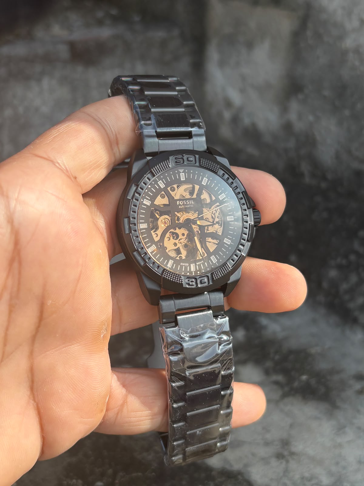 WhatsApp Image 2026-09-27 at 10.39.35 AM fossil bronson black chain automatic watch - Image 1
