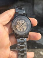 fossil skelton black chain automatic watch - Image 2