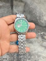 seiko lite green dial silver chain automatic - Image 2